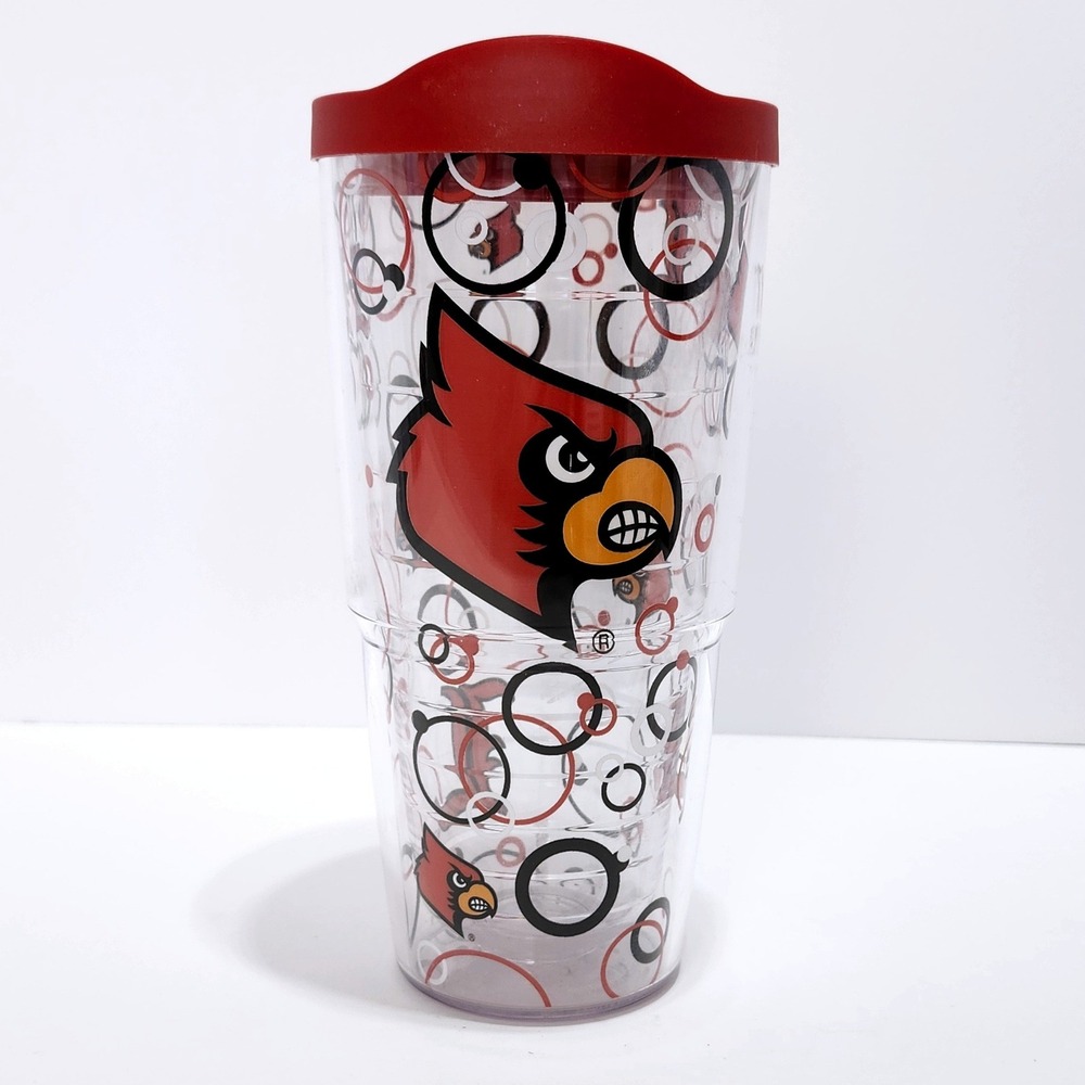 Tervis University of‎ Louisville Cardinals 24oz Insulated Tumbler with Lid Clear